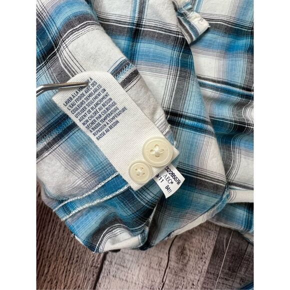 American Eagle Blue Plaid Western Pearl Snap Shirt sz XL Vintage Fit NWOT - Picture 12 of 13